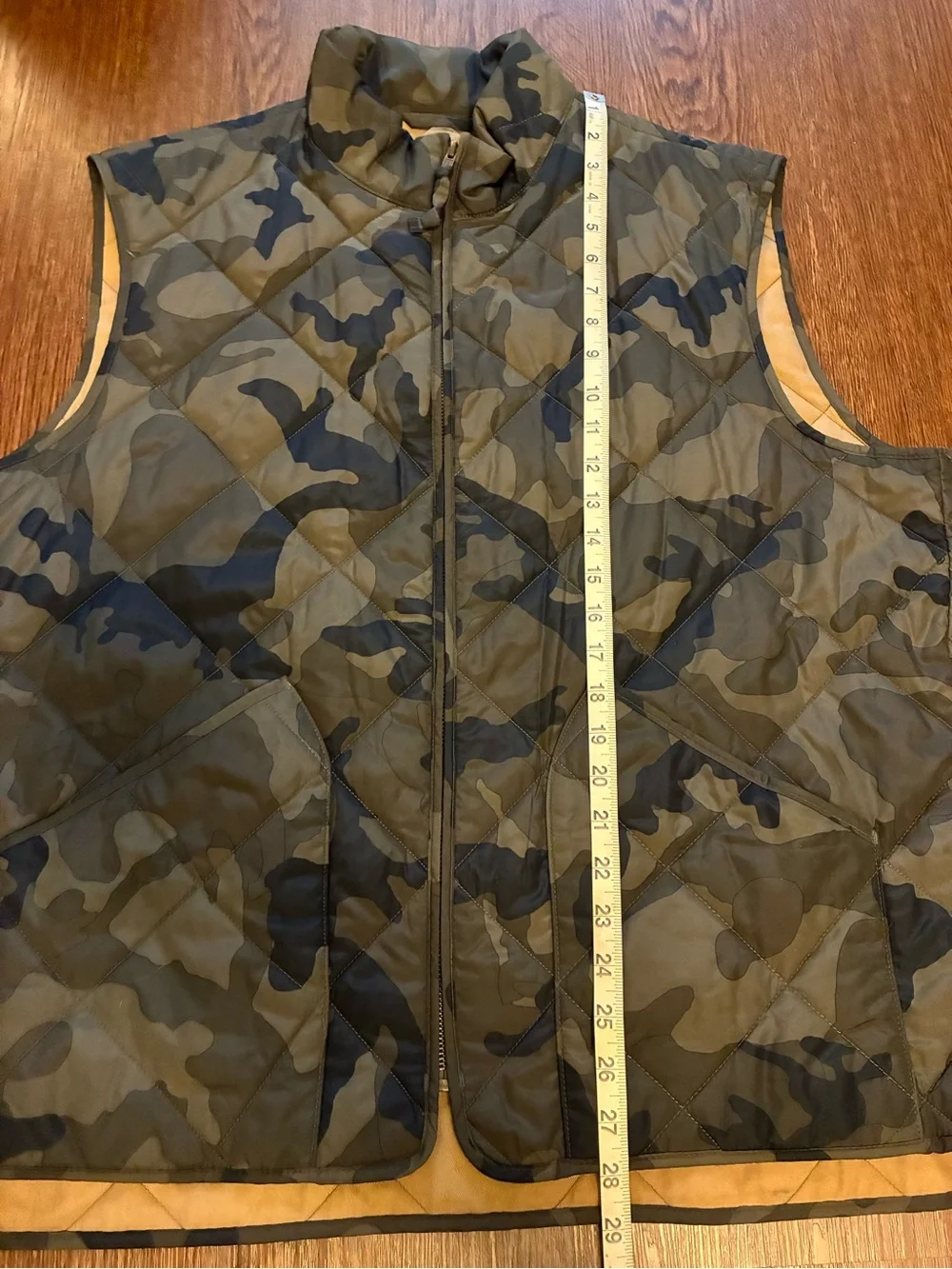 J. Crew Camo Quilted Vest - Size XL